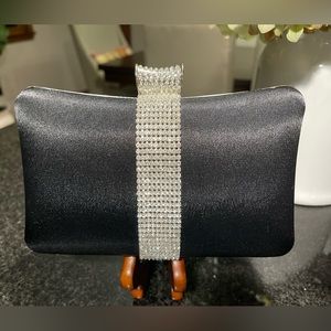 Satin Embellished Evening Clutch